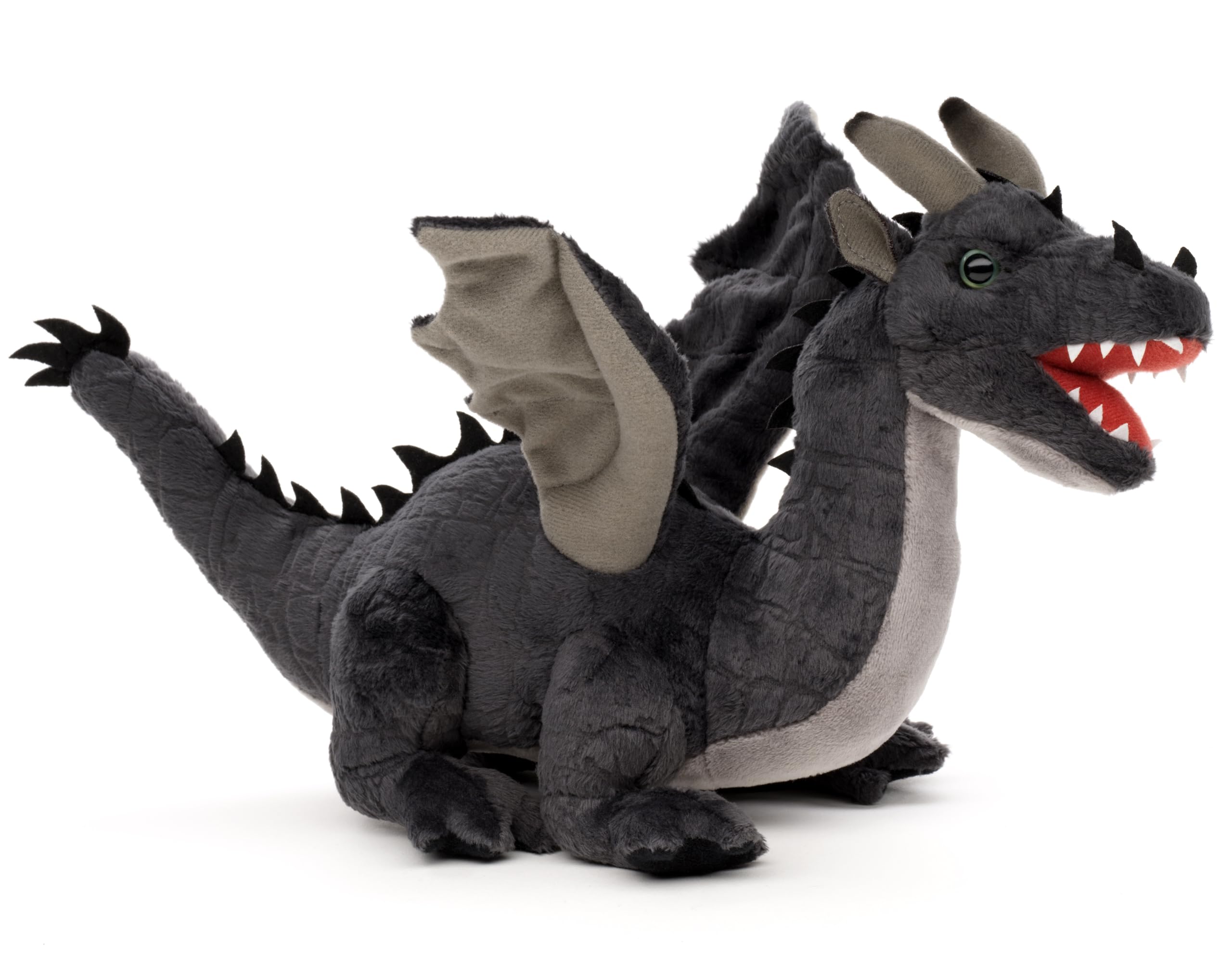 Uni-Toys - Dragon Grey - 34 cm (Length) - Plush Toy, Cuddly Toy
