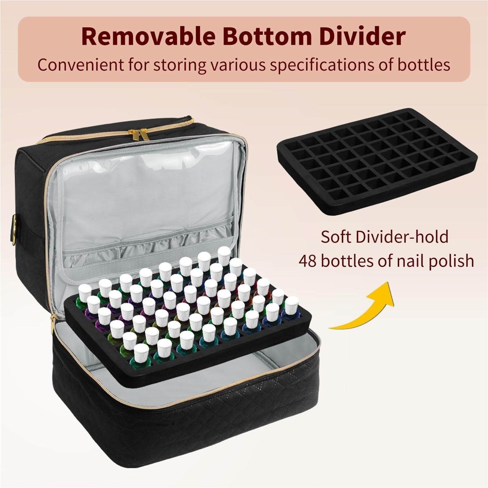 Lakiery Paznokci Dwuwarstwowy Organizer Do Przechowywania Lakierów Paznokci Z Przegródkami Manicure Organizer Zaopatrzenie