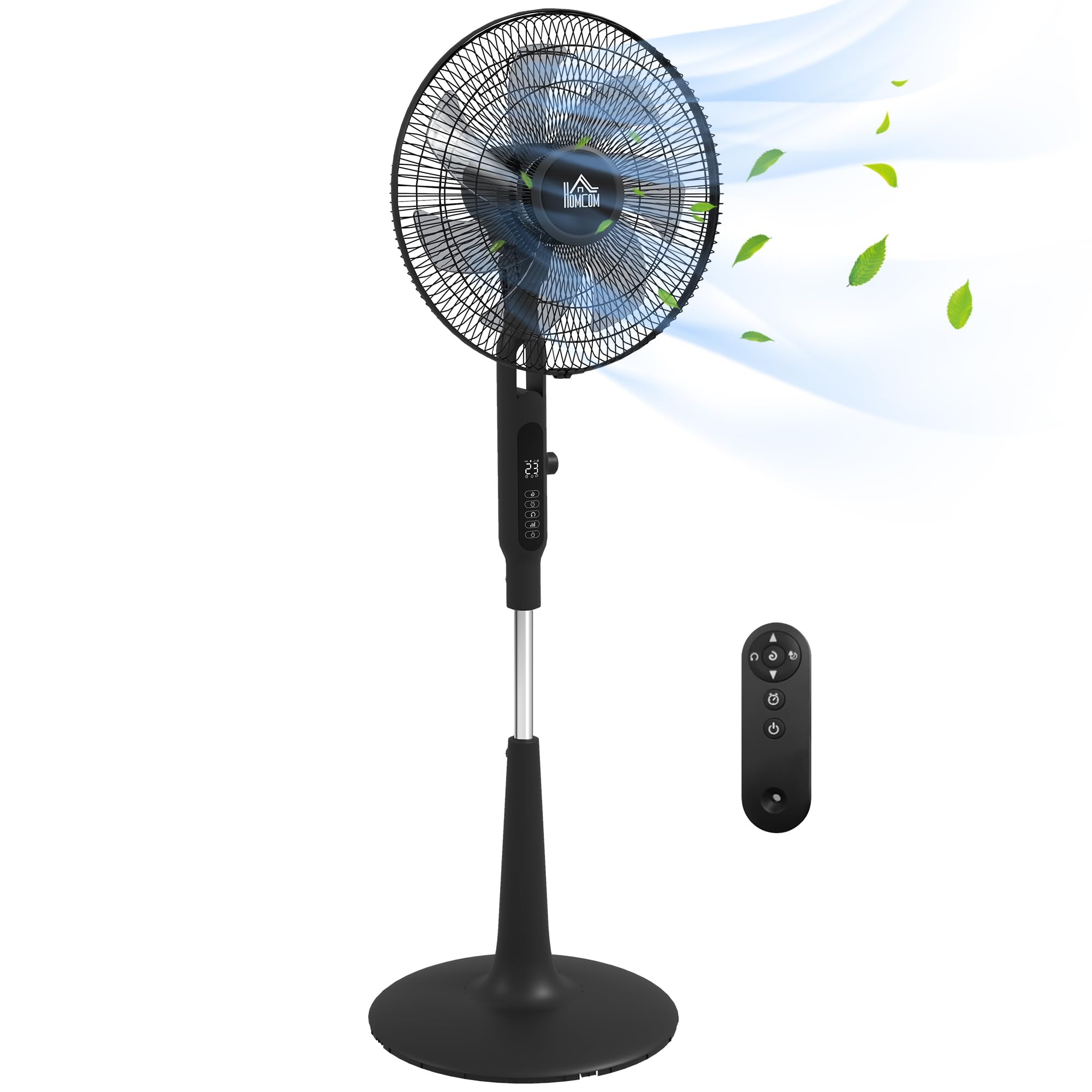 Homcom Standing Fan With 75 Degree Oscillation Mosquito Repellent Function