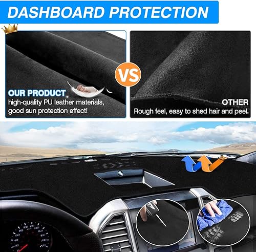 Miniatura 185 de Cartist - Funda de salpicadero, alfombrilla antideslizante, protector de rayos ultravioleta, antirreflejos