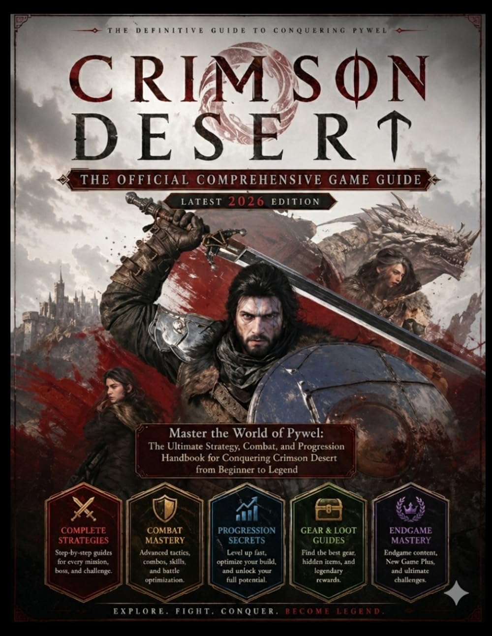 CRIMSON DESERT: THE OFFICIAL COMPREHENSIVE GAME GUIDE (Latest 2026 Edition): Master the World of Pywel: The Ultimate Strategy, Combat, and Progression ... Crimson Desert from Beginner to Legend