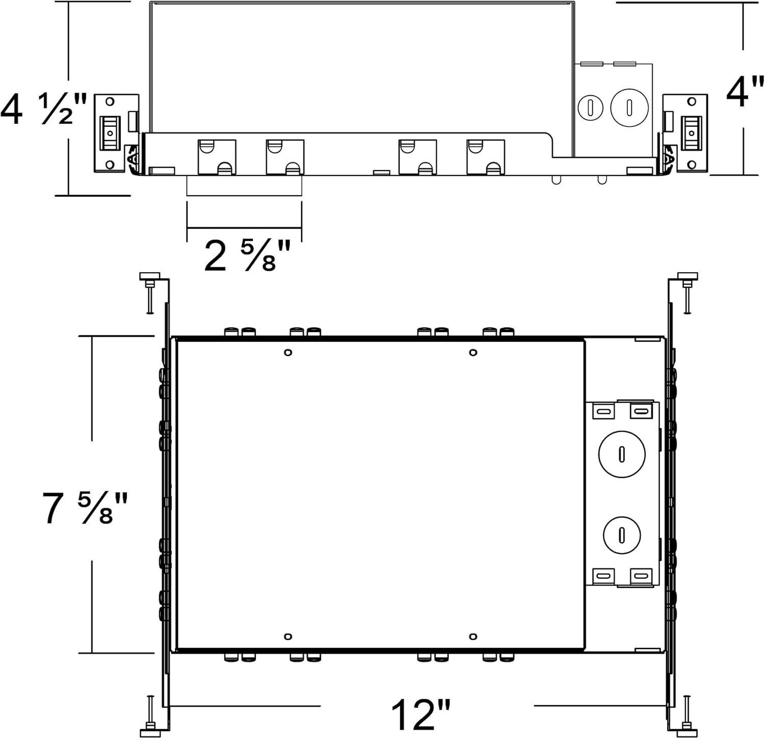 NICOR Lighting 2 inch IC-Rated Airtight New Construction LED Housing, 120V (12200A-LED)