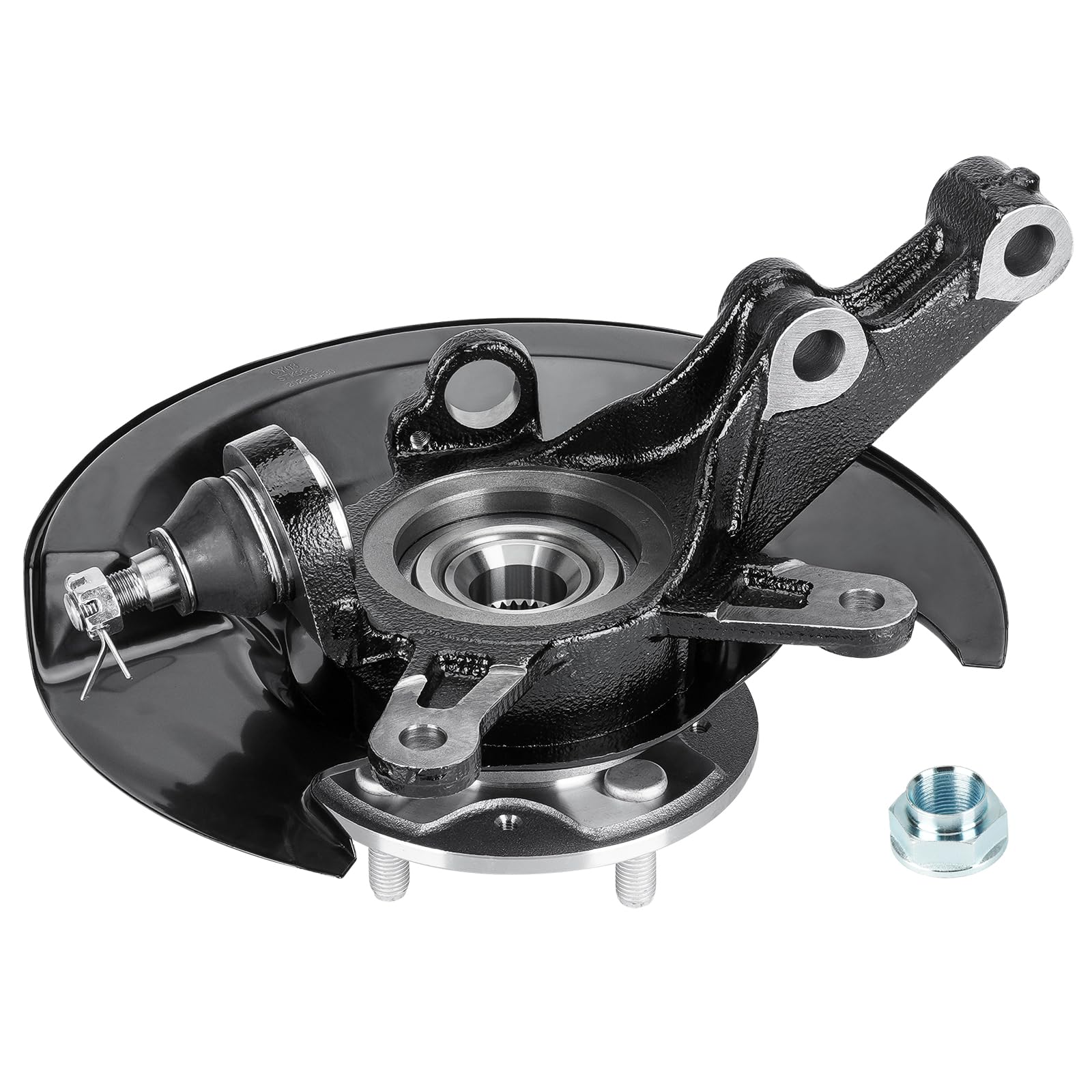 front right steering knuckle & wheel bearing hub assembly fit for honda civic 1.7l 2003-2005 2003 2004 2005(not for si model) for 698494 698-494 51210s5aj30 45255s01a00 44600s5da00 passenger side