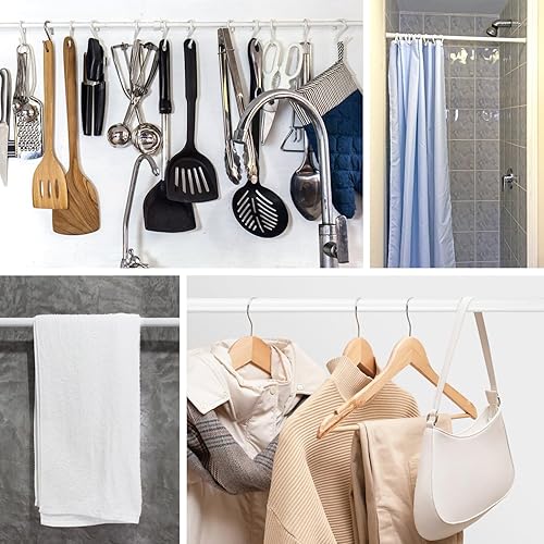 Miniatura 5 de WXJ13 Barra de seguridad para ventana de 2 piezas, barra de seguridad para puerta corredera, cerradura de puerta de vidrio deslizante ajustable, se