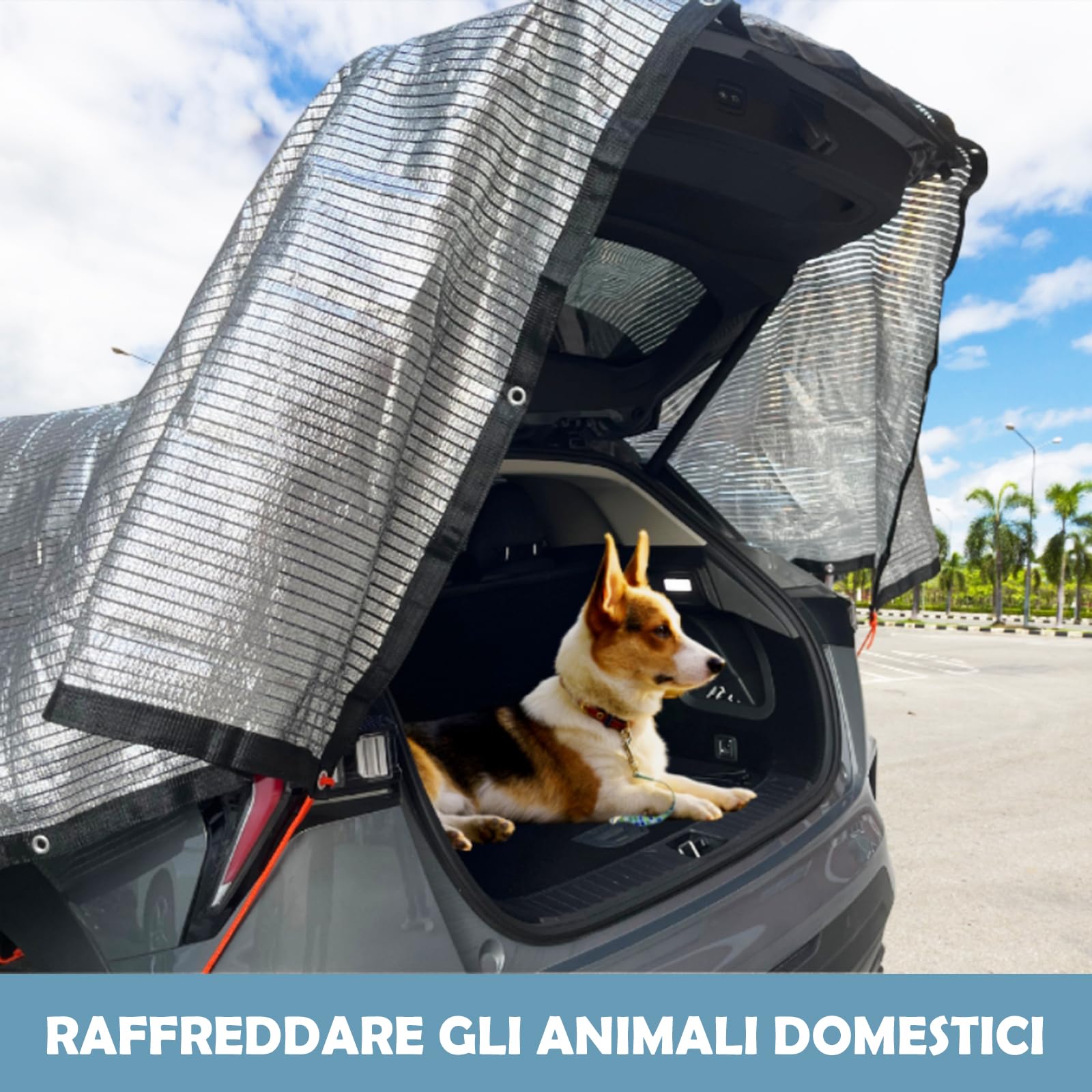 BeGrit Panno Ombreggiante Alluminio 2x2m rete ombreggiante riflettente