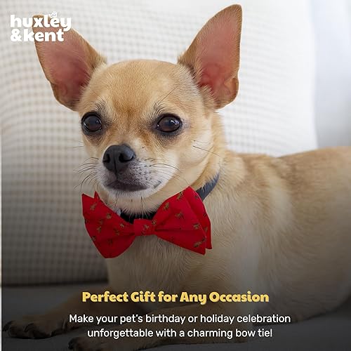Miniatura 9 de Huxley & Kent Pajarita para mascotas  Alce (grande)  Accesorio de collar de lazo de velcro  Divertidas pajaritas para perros y gatos  Bonita, cómoda