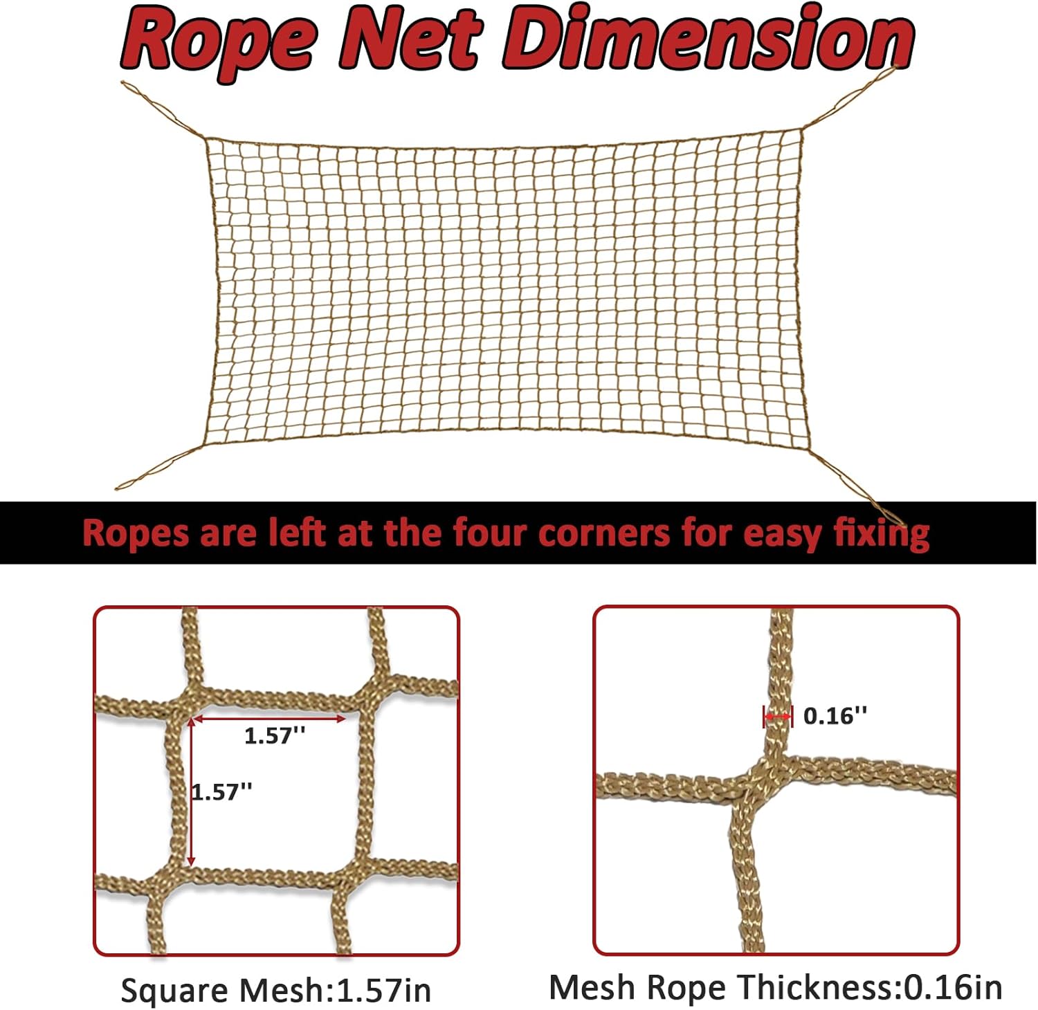 Safety Rope Net Kids Pet Stairs Balcony Railings Protection Rope Netting Playground Net Sports Netting Baseball Softball Backstop Nets