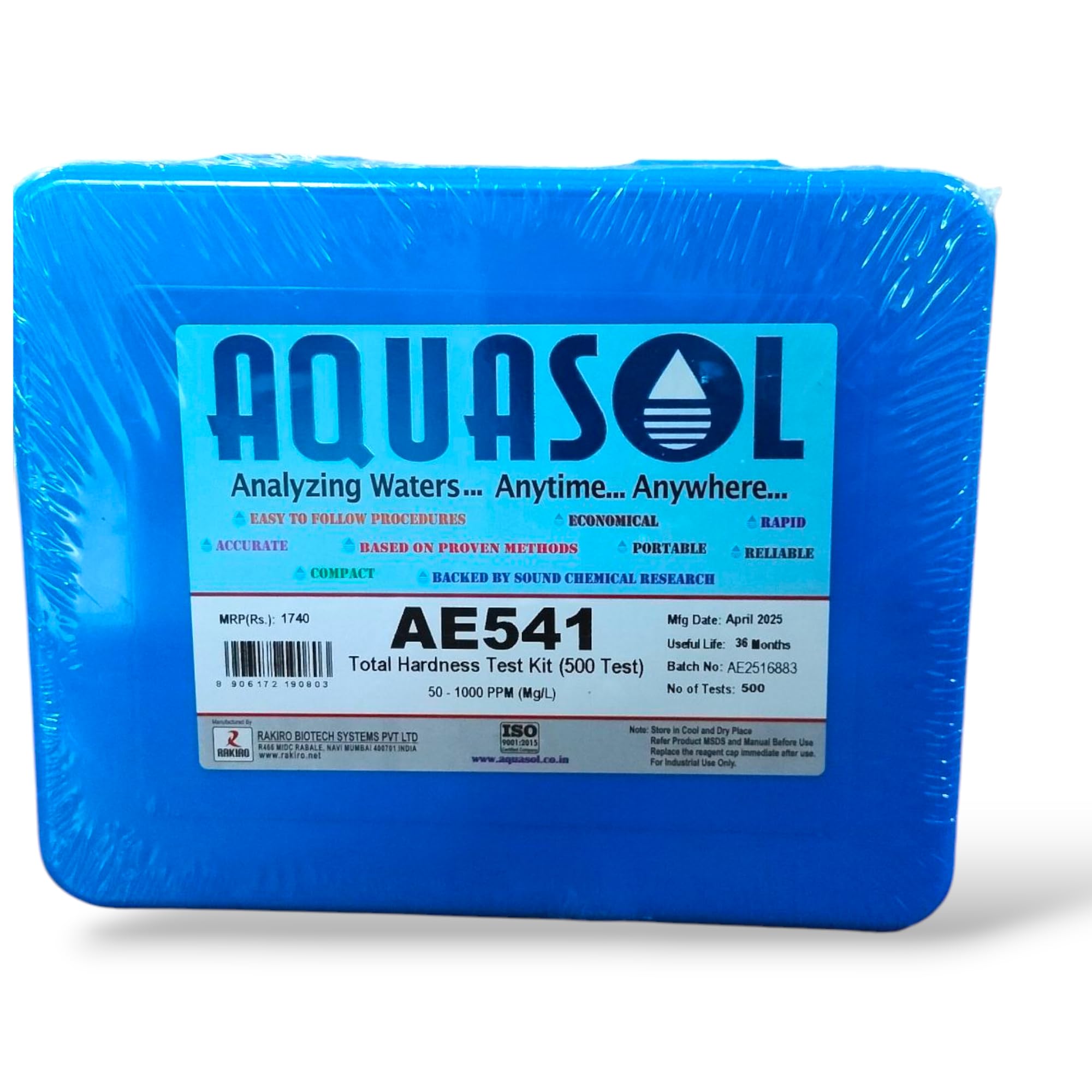 AQUASOL Total Hardness Test Kit AE541 (50–1000 PPM) | 500 Accurate Tests | Industrial & Aquarium Water Hardness Testing Kit | Easy-to-Use Water Quality Testing Solution-image-16