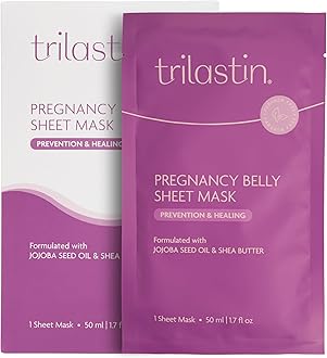 TriLASTIN Belly Masks - Belly Masks for Pregnant Women - Hydrating & Soothing for Itchy Skin - Reduces Stretch Marks - Safe for Sensitive Skin - Paraben & Phthalate-Free - Made in USA - 1 Pack