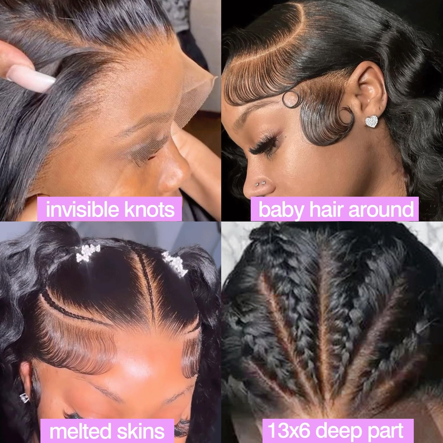 32 Inch Water Wave 13x6 HD Lace Front Wigs Human Hair Pre Plcked 200 Density Deep Part Curly Wig for Women with Hairline Water Wave Frontal Wigs Human Hair