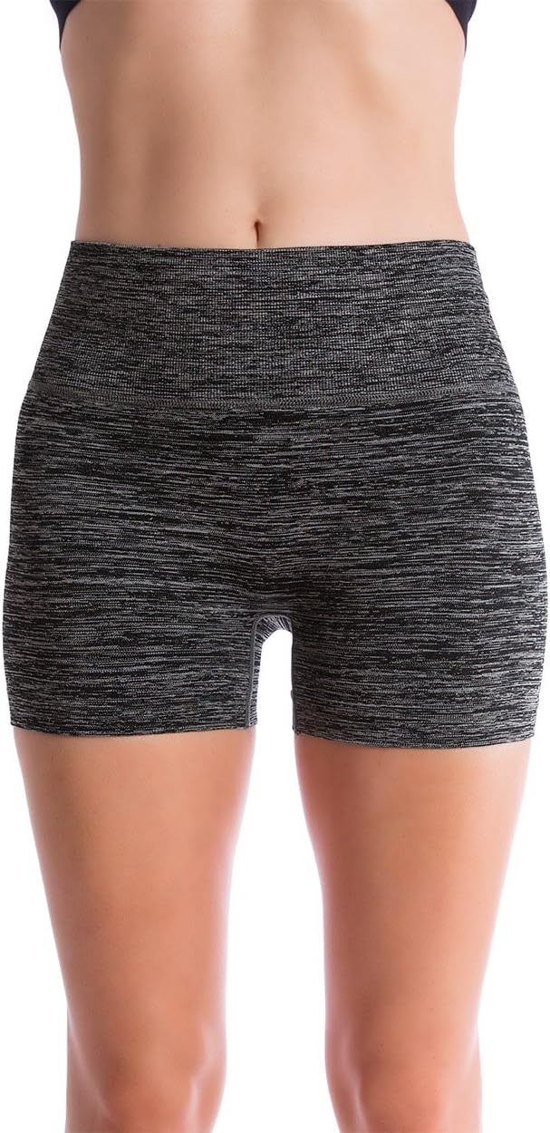 Homma Women's Seamless Compression Heathered Yoga Shorts Running Shorts Slim Fit