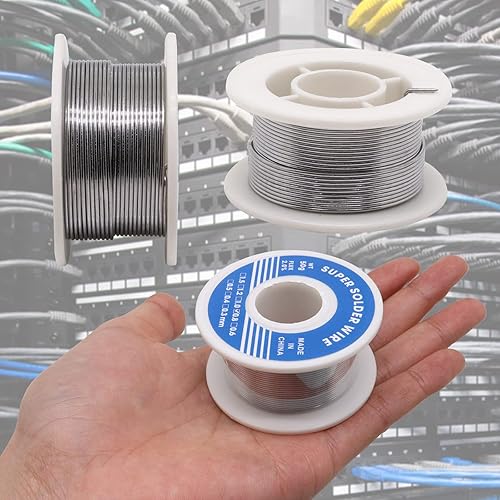 Miniatura 3 de BENLIUDH Alambre de soldadura alambre de soldadura con núcleo de colofonia de plomo de estaño para soldadura eléctrica 2 piezas 0039in 176oz