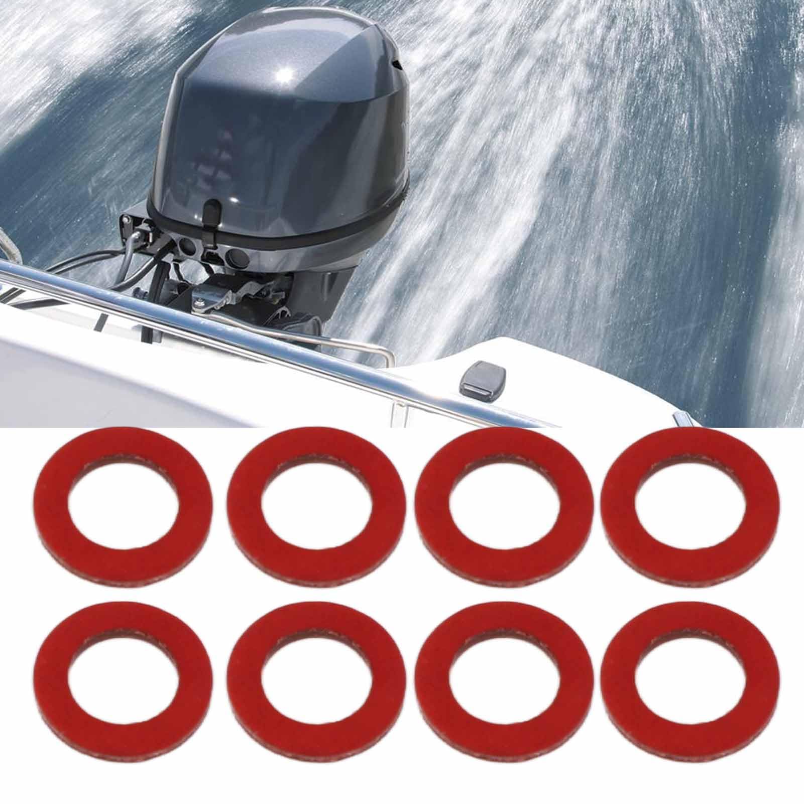12 Pezzi Rondella della vite di scarico del lubrificante del cambio Guarnizione Unità inferiore Marine per Mercury Marine 12-19183-3 12-19183Q02 12-19183K02 18-2244