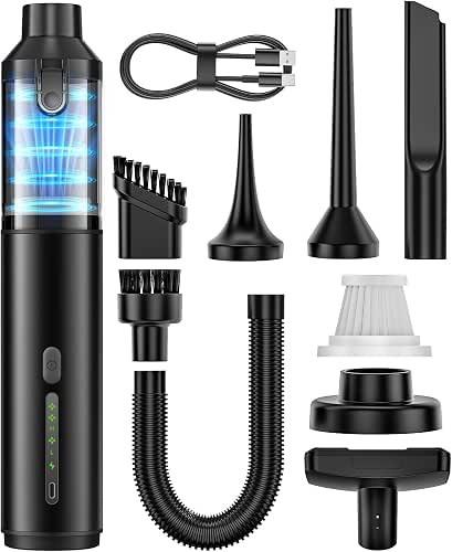 Car Vacuum Portable Cordless Handheld Vacuum Cleaner 4-in-1 Mini Cordless