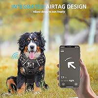 Vista 2 de AirTag - Arnés para perro, chaleco integrado para perro con soporte 100 % impermeable, arnés reflectante sin tirones y estrangulamiento para perro