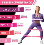 Resistance Loop Bands Exercise Bands for Home Fitness,Stretching, Strength Training, Physical Therapy Workout Sets for Women ,Set of 5