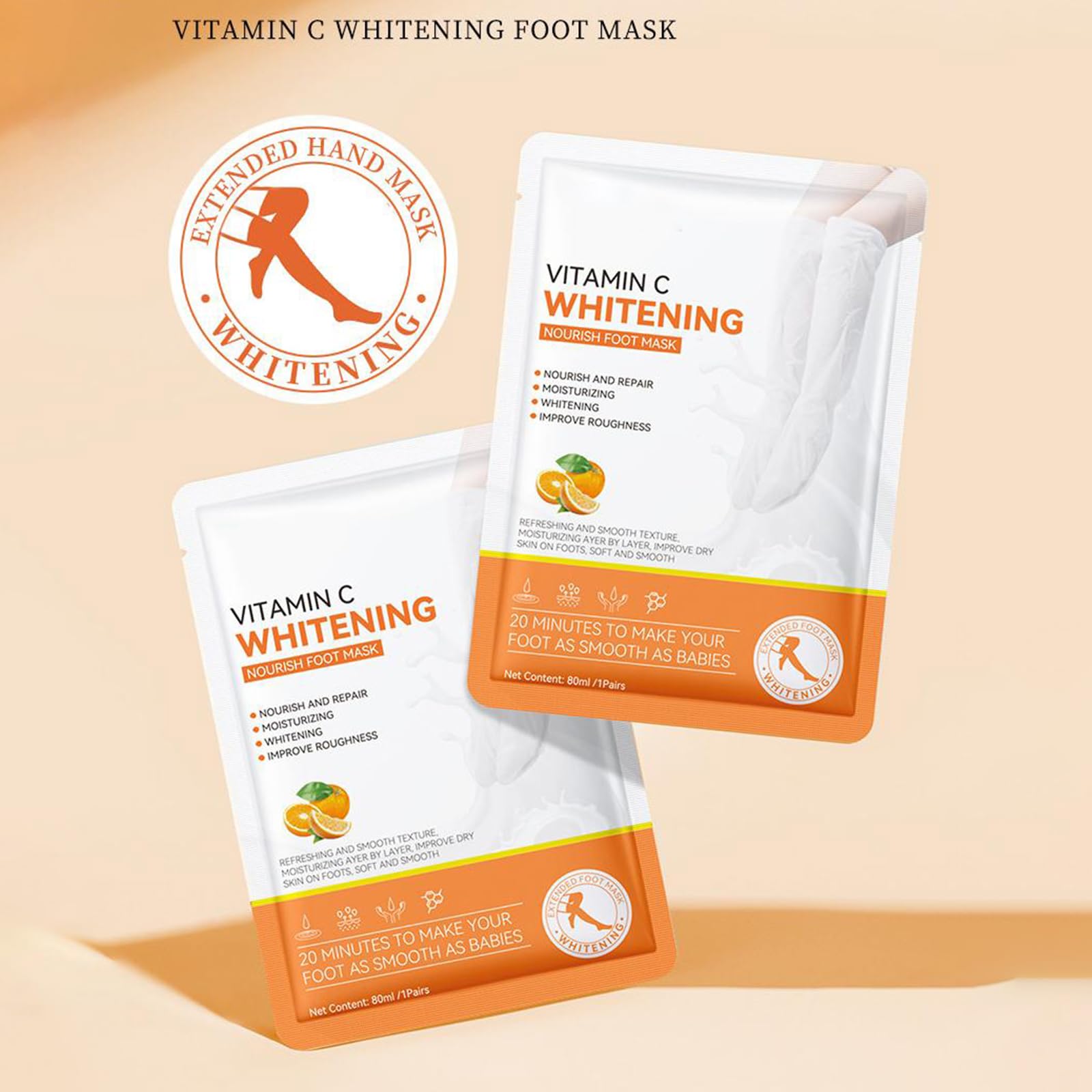 Masque Pour Les Pieds Avec Vic 5 Paires, Masques Pour Les Pieds, Chaussettes Hydratantes Non Grasses, Contient Vic, Hydrate Et Hydrate Les Pieds, Hydratant Pour Les Pieds Pour Peaux Très Sèches
