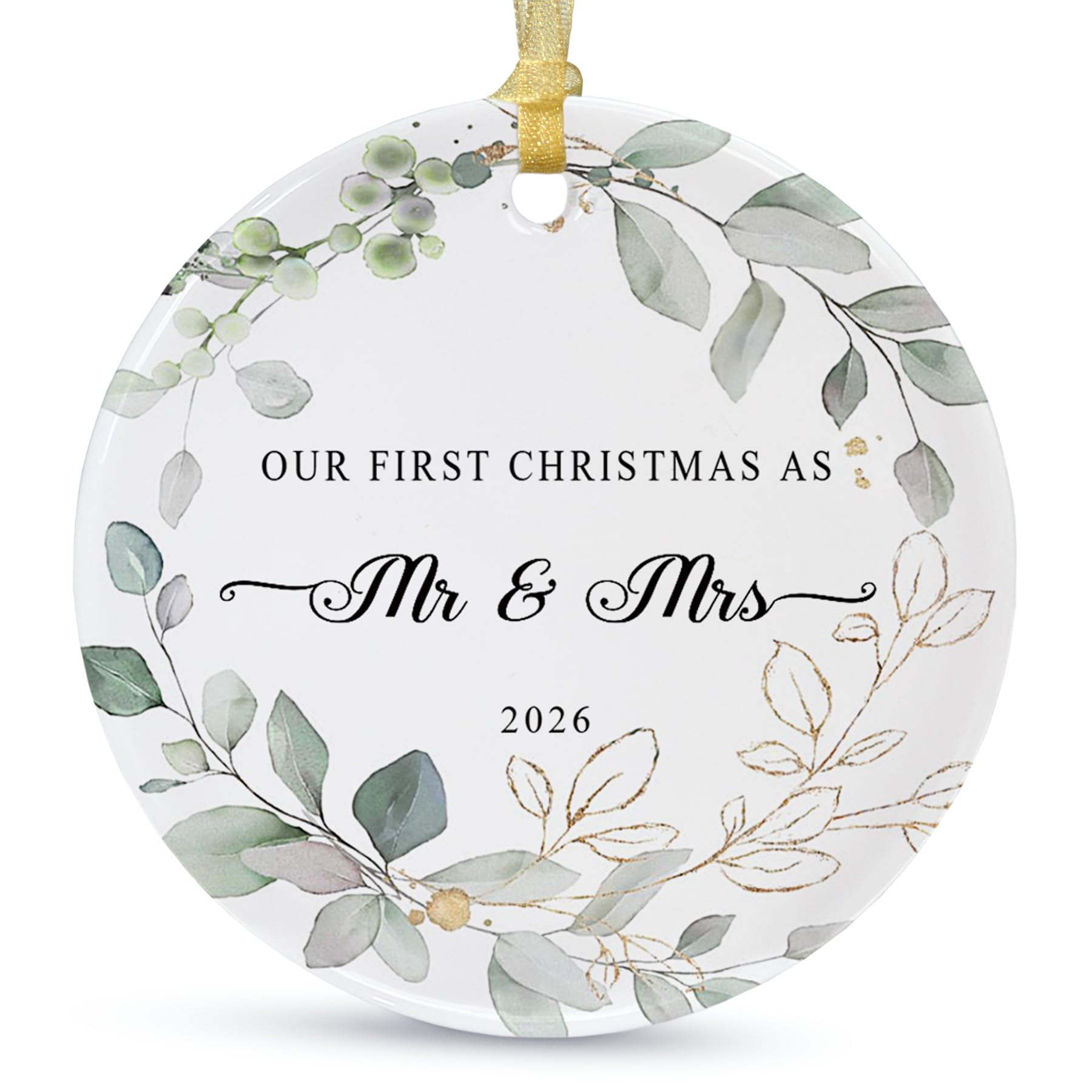 SIABERTERL Our First Christmas as Mr and Mrs Hanging Ornament