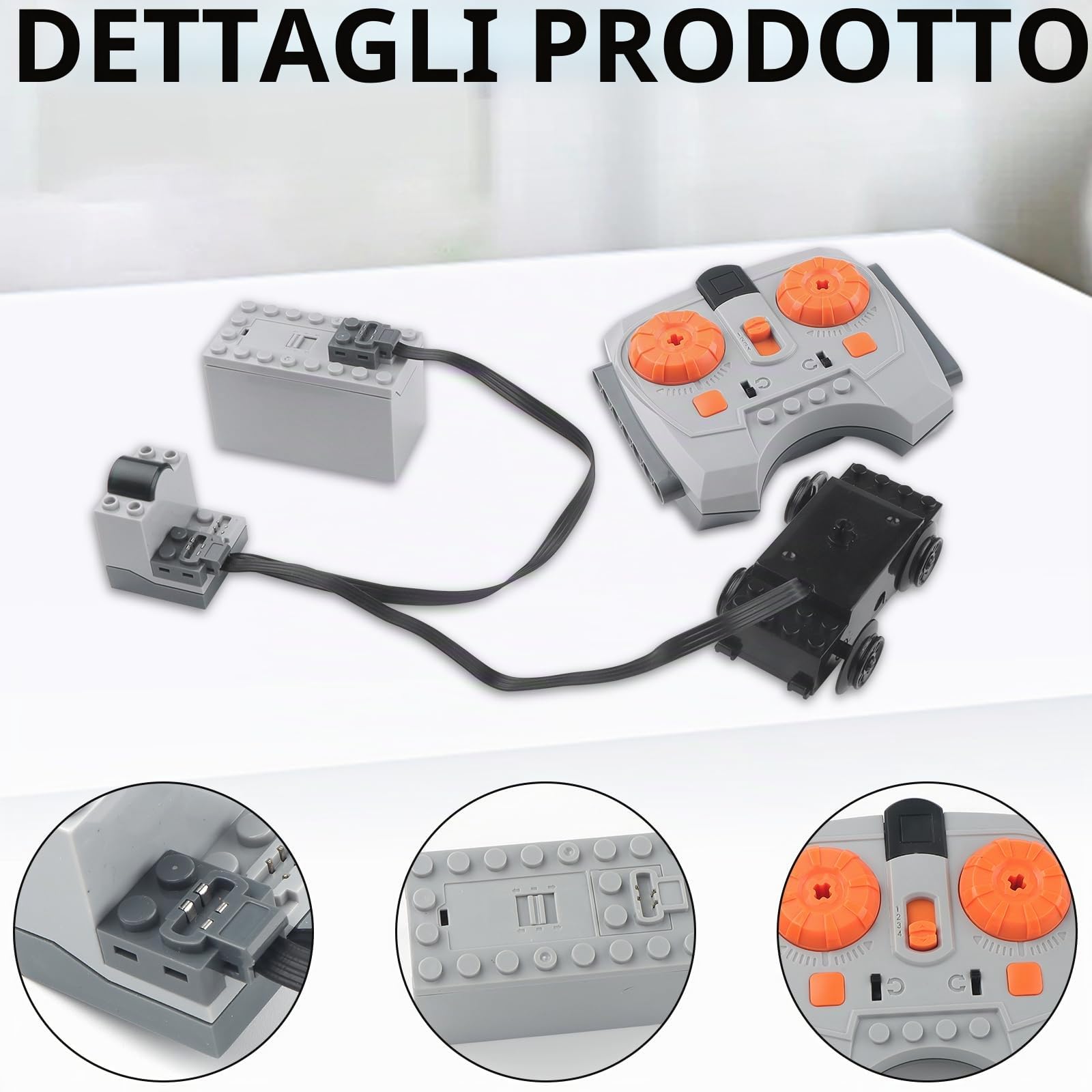 Power Functions Set di Motori Elettrici con Telecomando Scatola Della Batteria Compatibile con Molti Modelli Fai da Te Accessori per la Modifica Delle Ferrovie