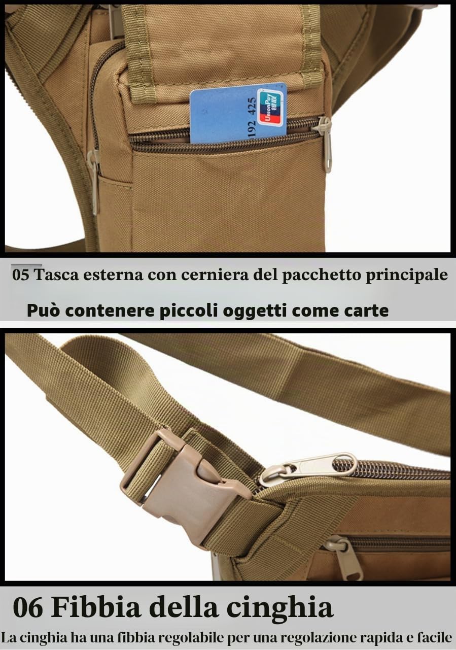 ACEXIER Borse Militari tattiche a Goccia per Le Gambe Uomini Donne Outdoor Escursionismo Tiro Caccia Waist Pack Cinghia Regolabile Moto Equitazione Borsa