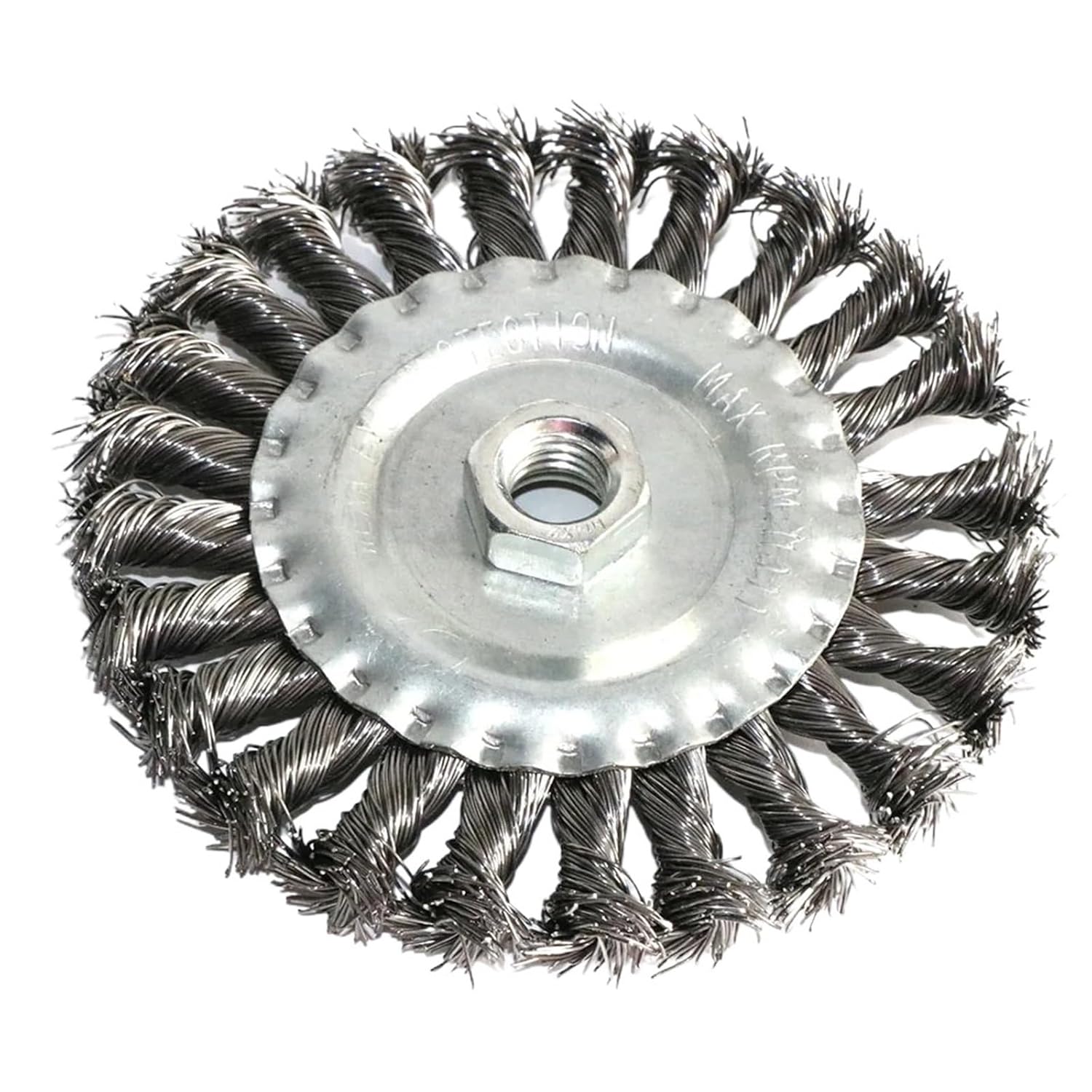 M14 Screw 5 inch Wire Wheel Brush Twist-Knotted 125mm for Angle Grinder Steel Wire & Alloy Metals Twisted & Crimped Wire Brush