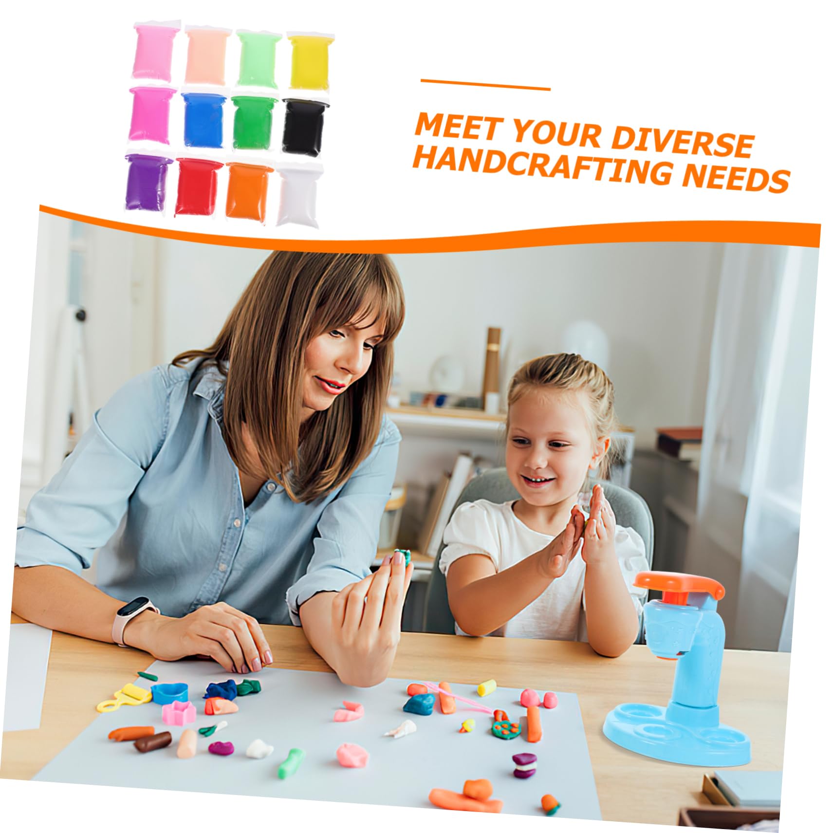 HEMOTON 120 paquetes Kit de Arcilla para Manualidades DIY con Colores Moldeable Ligera y para Creatividad y Artísticos