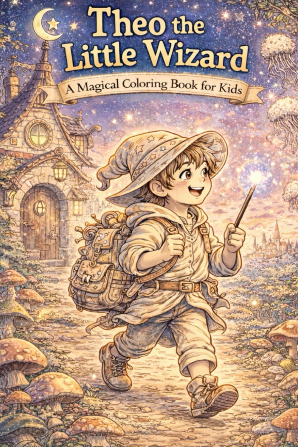 Theo the Little Wizard: A Magical Coloring Book for Kids: Little Magic Days in a Cozy Fantasy World