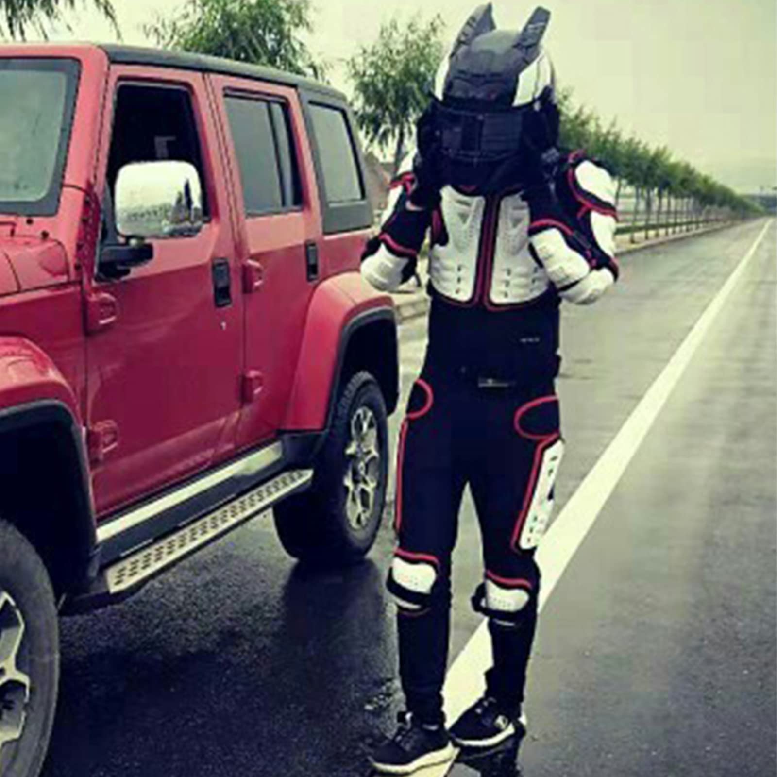 Vestes D'armure de Moto Motocross Équipement de Protection Complet du Corps Vêtements Anti-Chute Plastron Résistant à l'usure Respirant