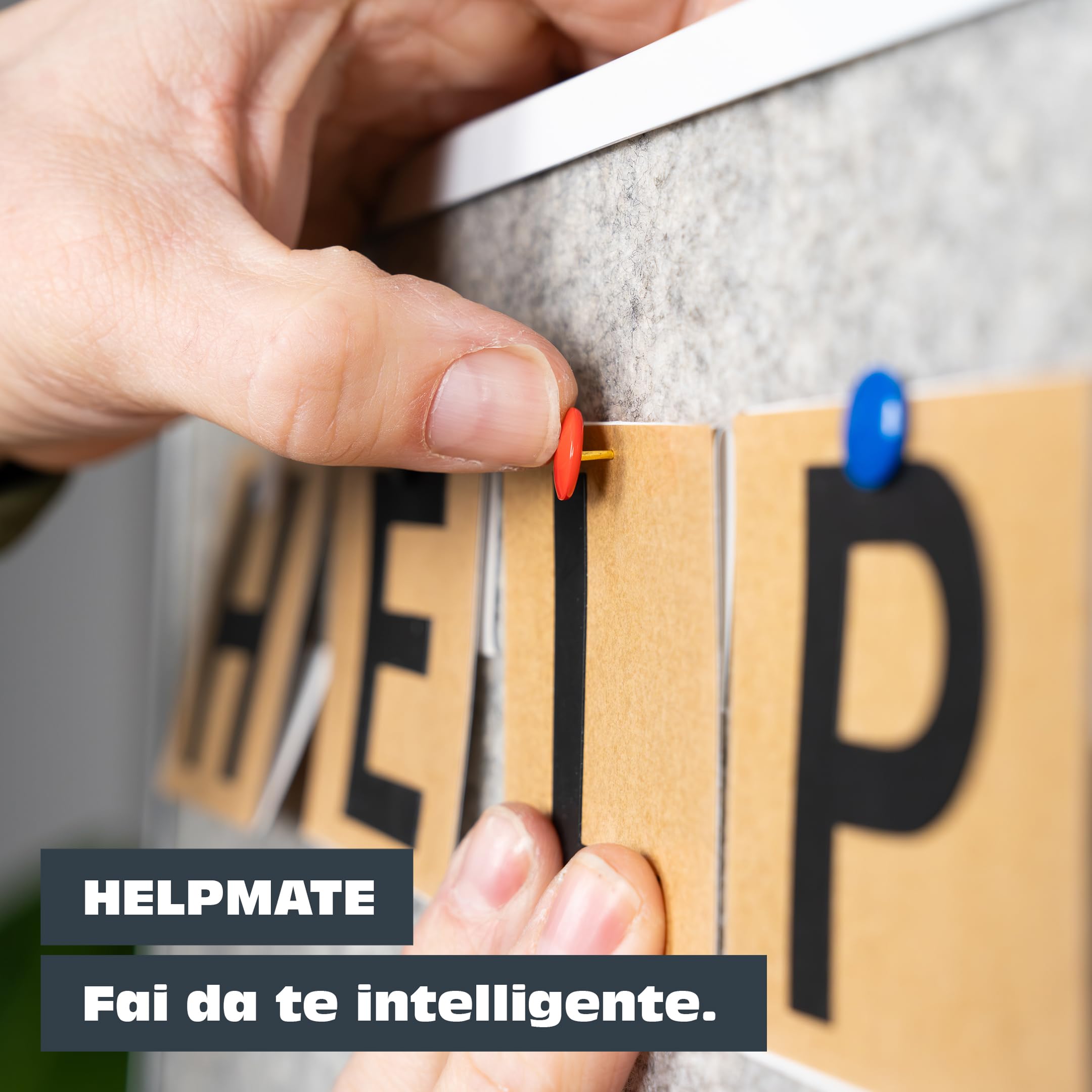 HELPMATE - Puntine colorate 10x7 mm - Acciaio plastificato - 150 pezzi - Perni e puntine per il fissaggio su materiali sottili, superfici morbide o legno