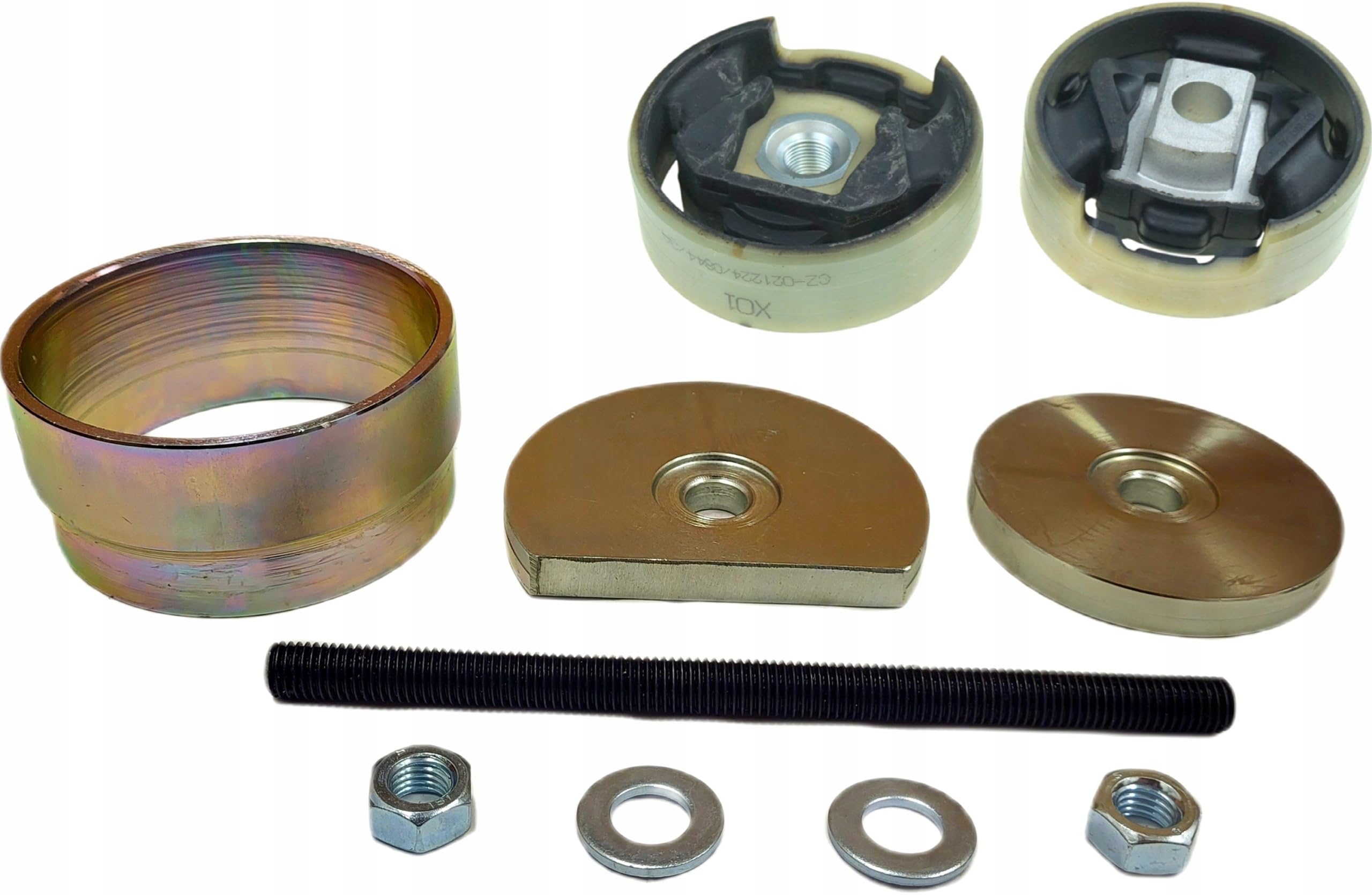 AMD TOOLS Soporte para motor de cojinete de motor, buje de goma, extractor de herramientas de prensa para VW Audi para Skoda de 2012 a 2024