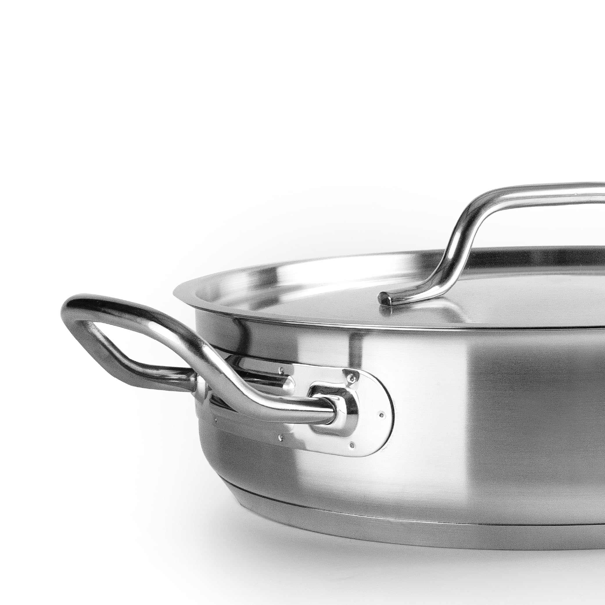 IBILI - Guisera Con Tapa Inox Ebbe 32 Cm, Acero inoxidable 18/10, Apto para induccion