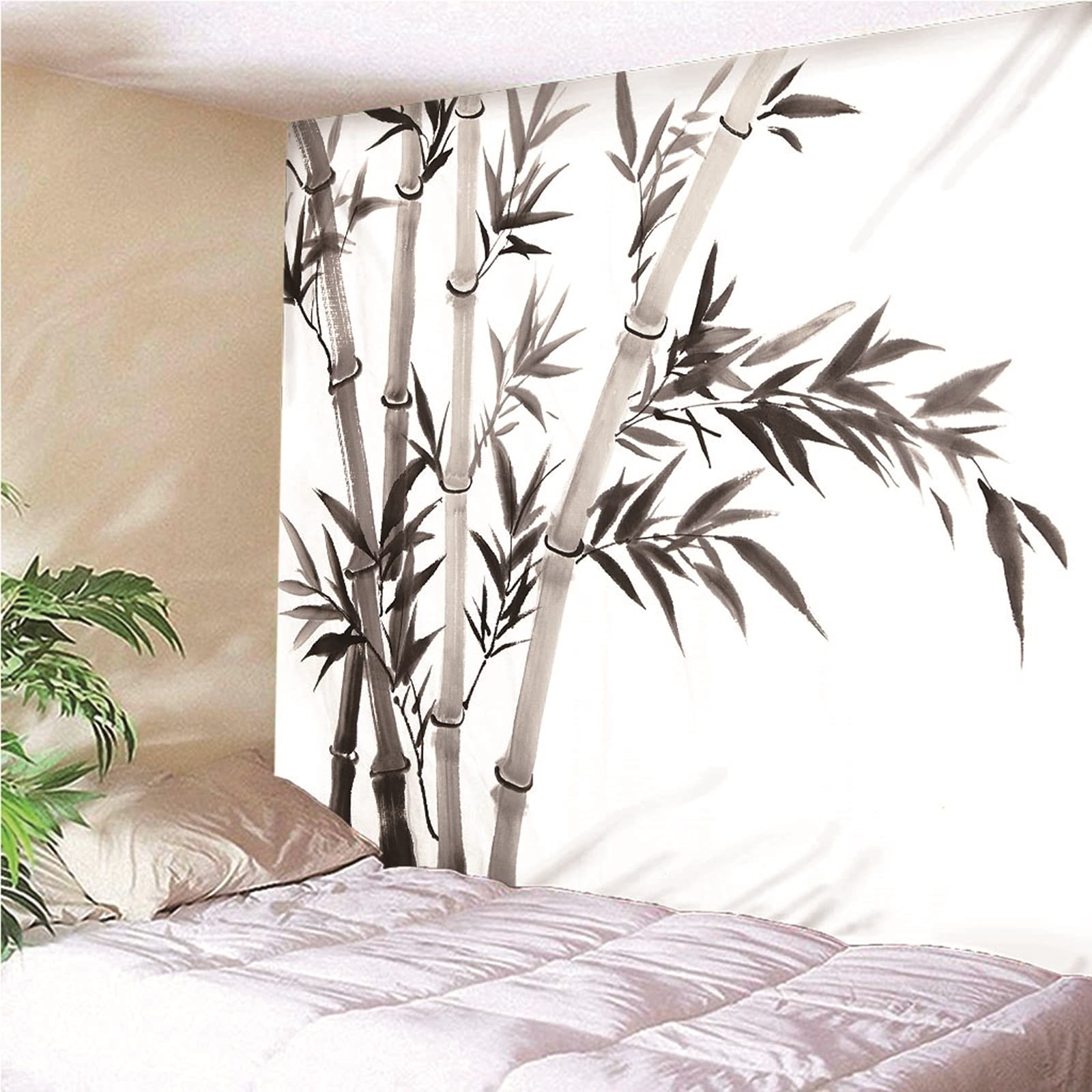 Aeici Tapiz De Tela, Wall Hanging Decor Bambú Tapices De Pared Wall Hanging, Bedsheet(300X260Cm)