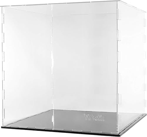Vitrina de acrílico transparente, caja de encimera para exhibir, vitrina de protección a prueba de polvo para coleccionables de juguetes (8 x 8 x 8