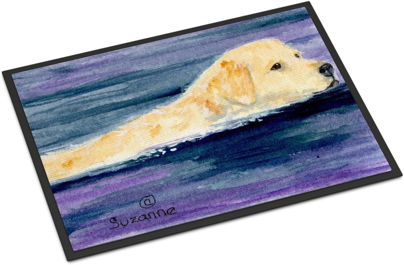 Caroline's Treasures SS8814JMAT Golden Retriever Doormat 24x36 Front Door Mat Indoor Outdoor Rugs for Entryway, Non Slip Washable Low Pile, 24H X 36W