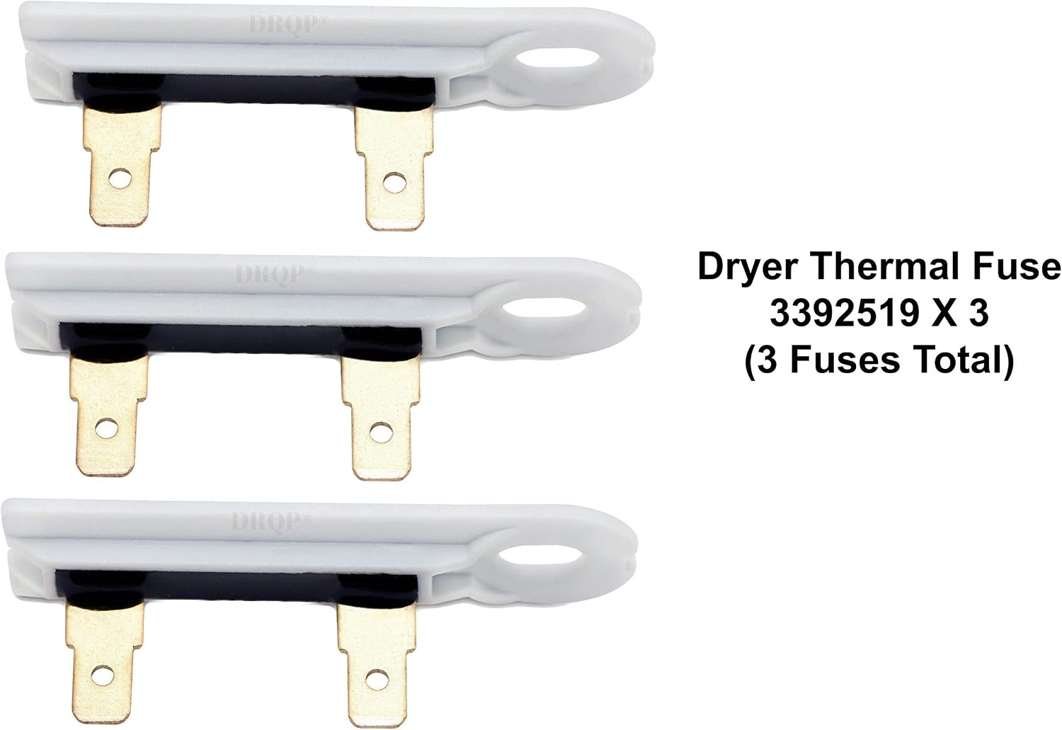 3392519 Dryer Thermal Fuse Set of 3 — Thermofuse Dryer Replacement for Whirlpool Dryer WP3392519, G4AP0500, 3388651, AP6008325, 694511, 80005, 2986, 6L4101, PS11741460, WP3392519VP