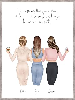Personalised Gift for a Friend, Best Friends, Custom Friendship Print, Birthday Gift for Her, Letterbox Gift, Friendship Gifts, Unique Keepsake Unframed Print