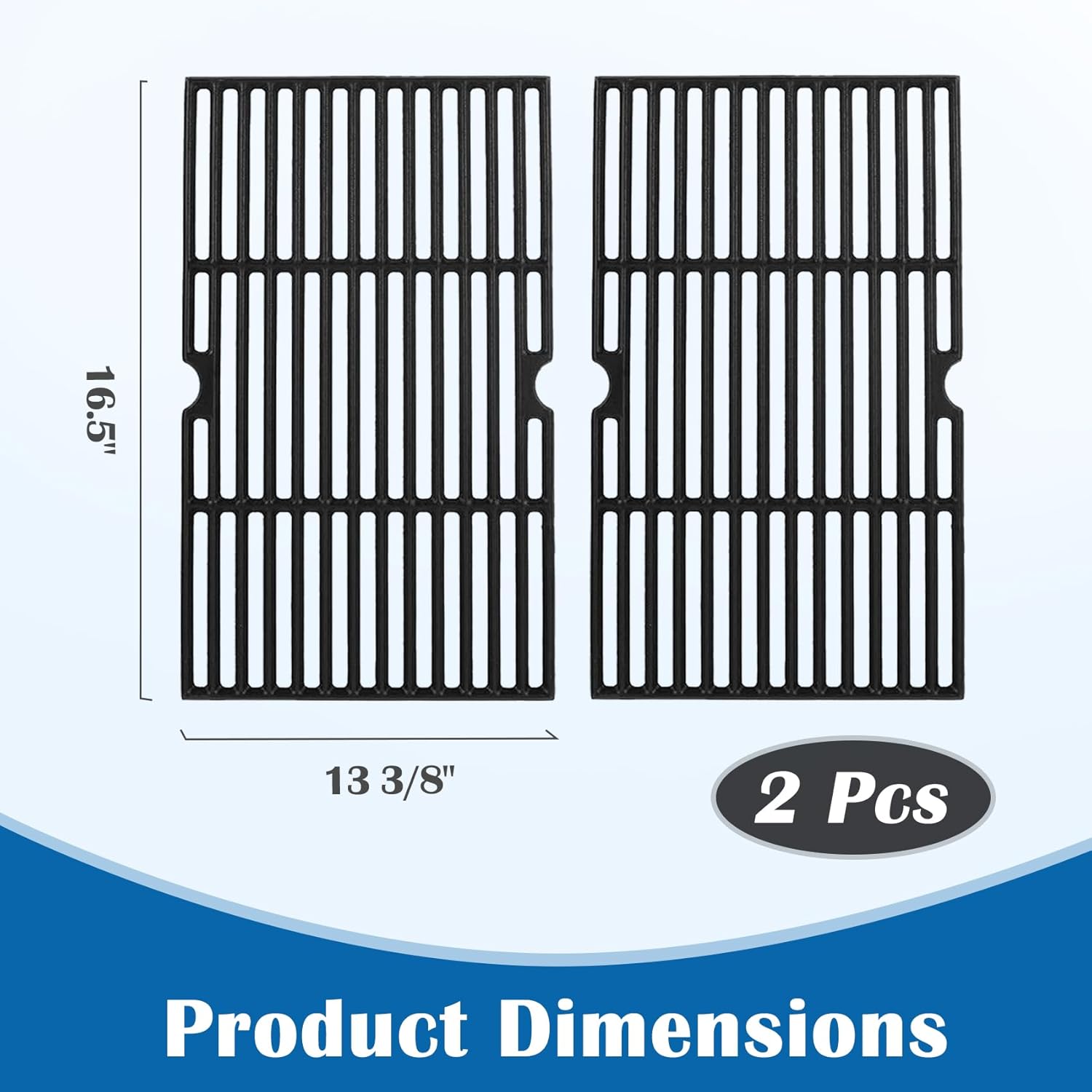 SafBbcue 16.5" Grill Grates for kenmore 5 Burner Replacement Grill Parts Kenmore 146.23680310, 146.30213510, 146.23770310, 146.47468610, 146.47469610, 640-05057375-7 Grill Grates Bbq-pro 146.23676310