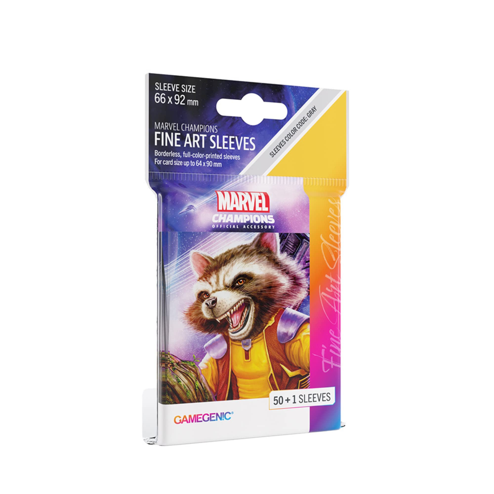 Amazon.com: Gamegenic Marvel Champions The Card Game Official Rocket Racoon  Fine Art Sleeves Pack of 50 Art Sleeves and 1 Clear Sleeve Card Game Holder  for TCG and LCG Games Made by