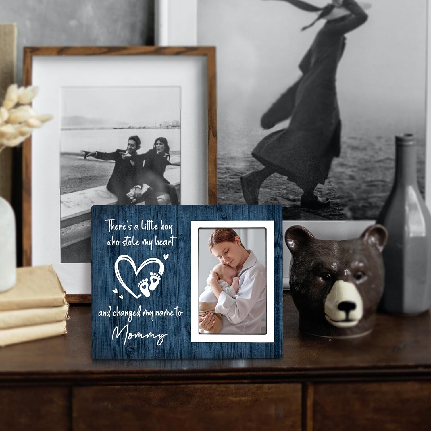 SteadStyle New Mom Gifts for Baby Boy – Mom Picture Frame from Newborn Son, Shower Gift for Boy, First Mother’s Day Present, Registry Must Have Keepsake, Fits 4x6 Photo - Image 6