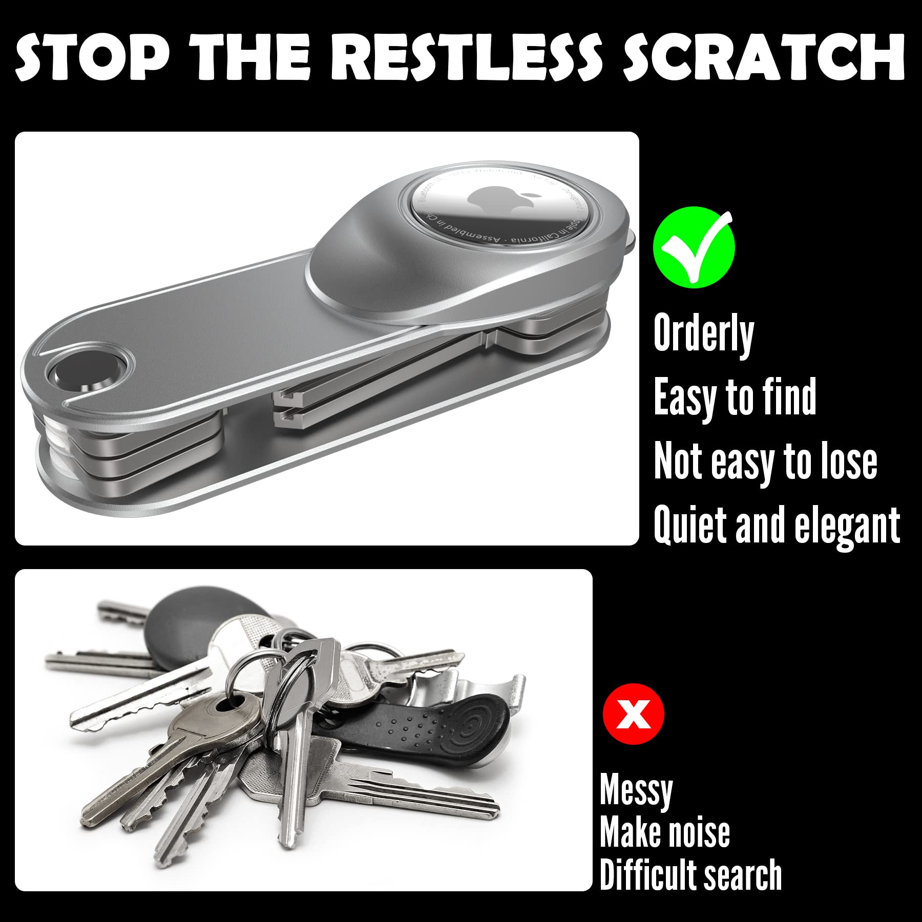 Amazon.co.jp: Airtag用キーオーガナイザー 革新的 コンパクト