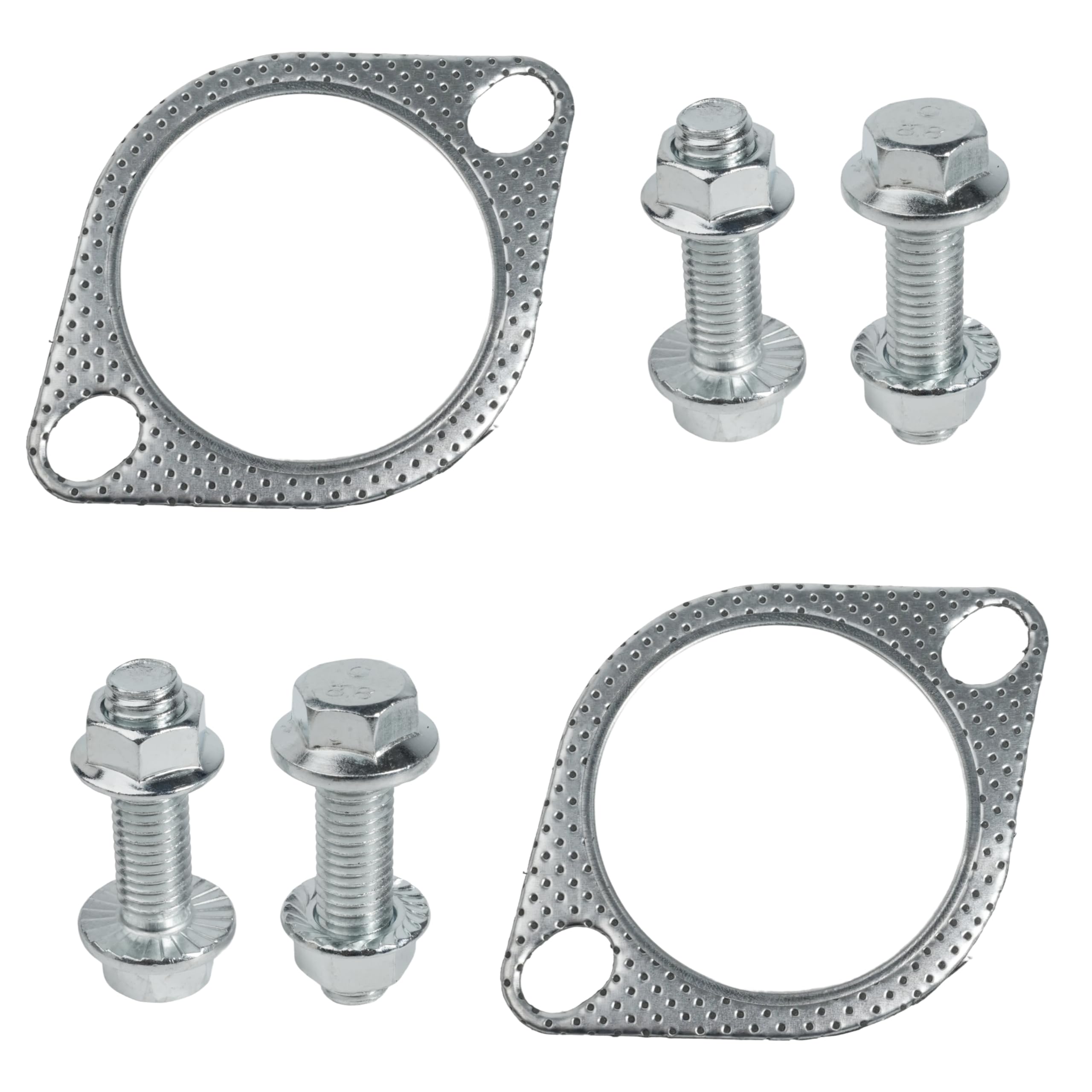 Guarnizione flangia di scarico 70mm 2,75 pollici 4 bulloni 4 dadi per tubi di scarico