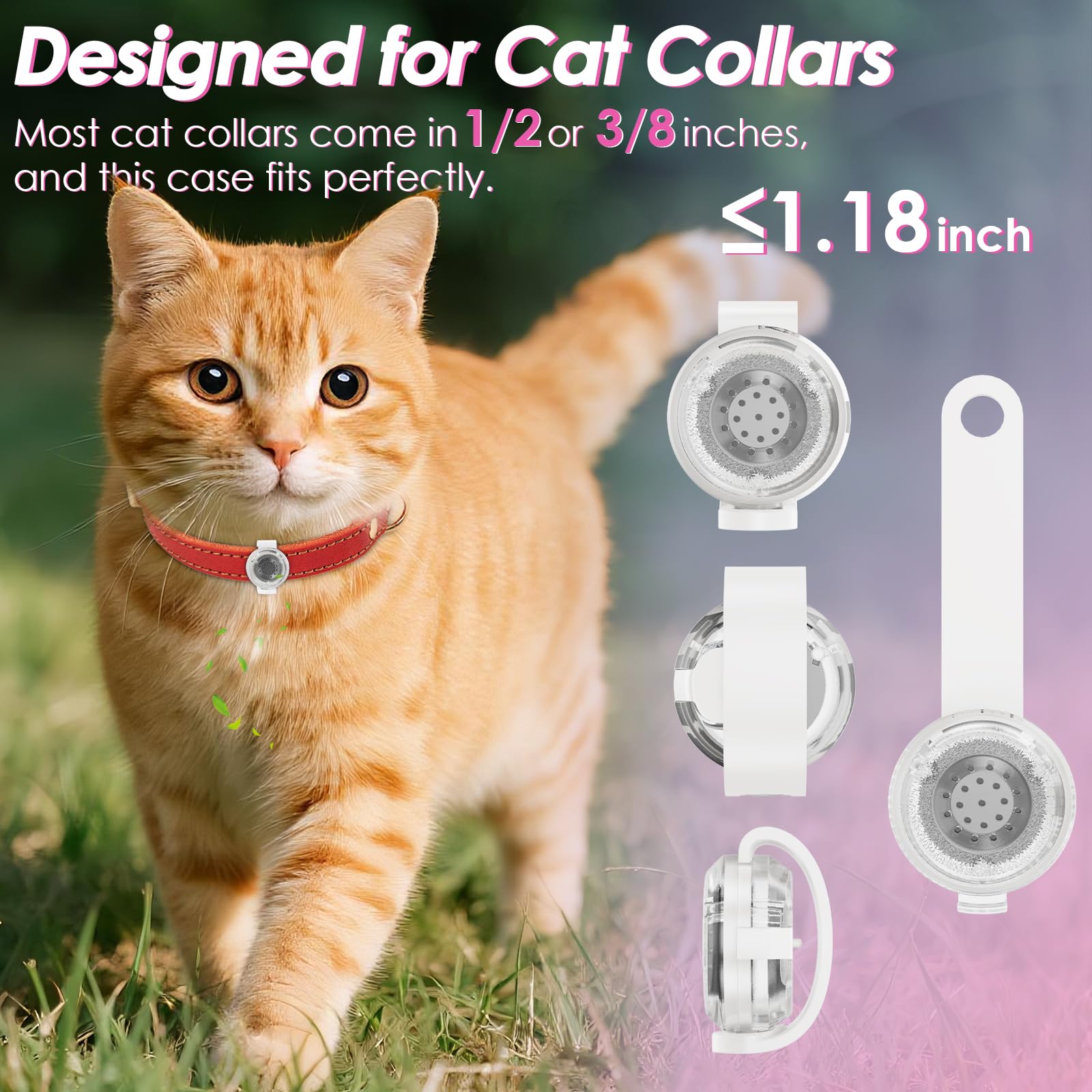 Cat Pheromone Calming Diffuser 2-Pack, Naturally Reduces Anxiety and Stress, Fits Pet Collars, Relieves Aggression and Tension(Pheromones and Refills not Included) (White+White) - image 3