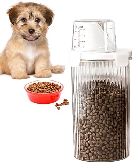Food Container - PP, 4.33x11.81in Food Storage Airtight Sealing | Pour Spout And Measuring Cup Design, Pet Foods Dispenser For Dog Foods, Cereal, Rice, Flour, Snacks