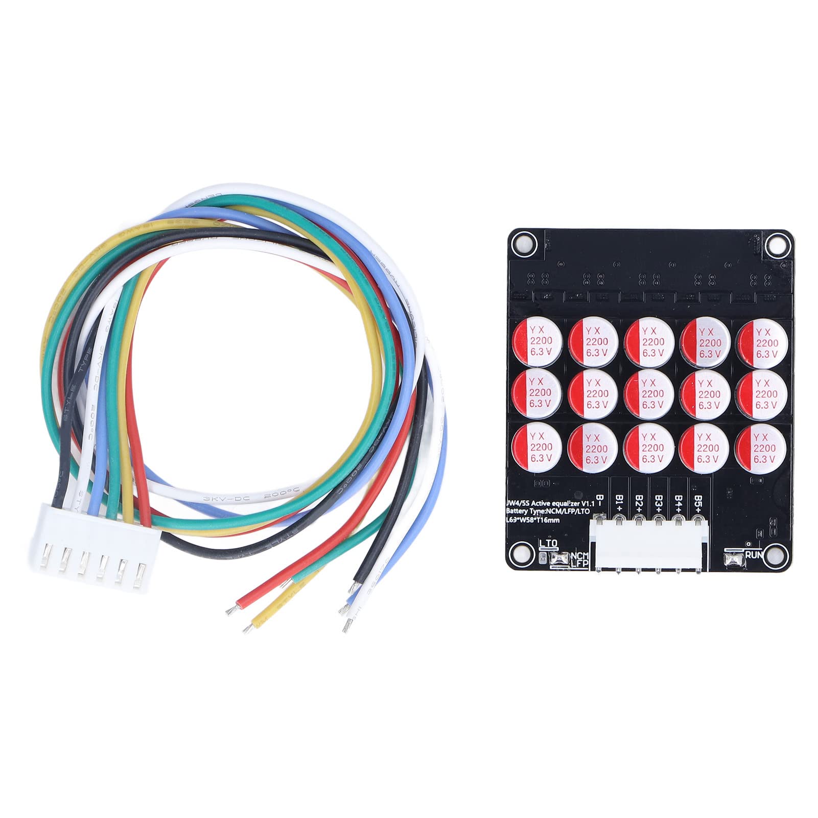 3 to 6 S 5A Capacitor Active Equalizer Balancer, LTO Battery Active Energy Transfer Balance Board, Lithium Battery Energy Transfer Equalization Module for Battery Car Audio Group Balancer(4-5S)-image-14