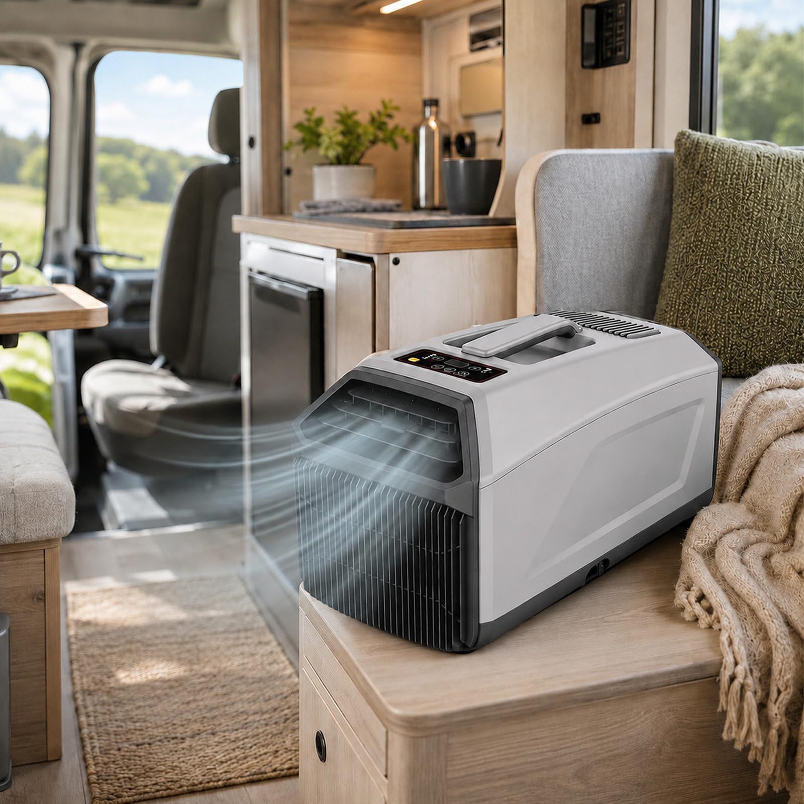 Aetereos Grey Portable Camping Ac Unit For Tent - 1500W/5000Btu Air Conditioner W/Remote