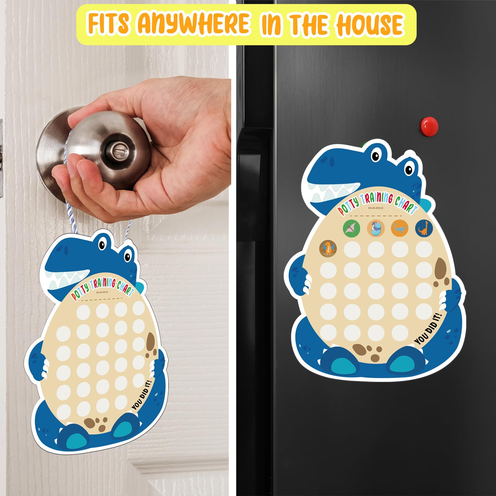 Potty Training Reward Chart for Toddler Reusable Magnetic Potty ...
