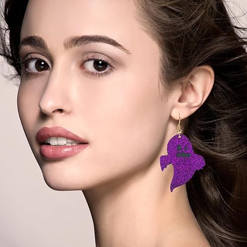 Miniatura 2 de Angoily Molde de silicona de fantasma de Halloween, moldes de resina para aretes con agujero, moldes de fundición de epoxi para bricolaje,