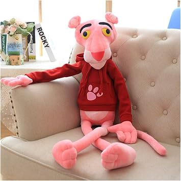 Plush Toys 55-130cm Huge Toys Playing Cute Naughty Pink Panther Plush Stuffed Plush Toy Home Decor Girl Kawaii Gift Color Red, Height 130cm