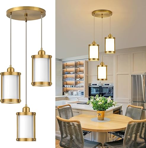 Miniatura 32 de Lámparas Colgantes de Estilo Granja, Lámpara Colgante de 1 Luz de Cristal Negro para Isla de Cocina, Iluminación Colgante Mini Rústica Industrial