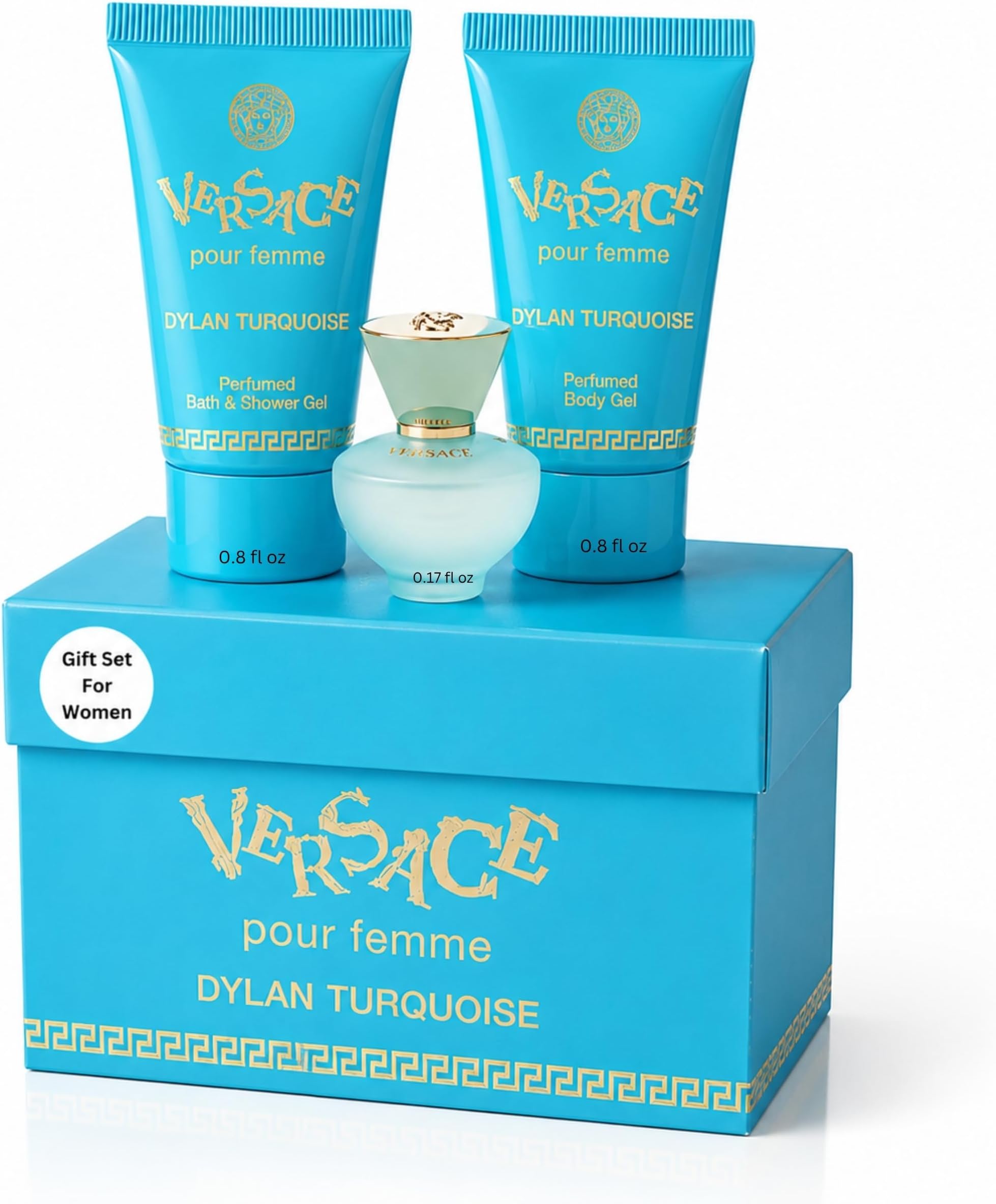 Versace Dylan Turquoise Womens Mini Perfume Trio Gift Set